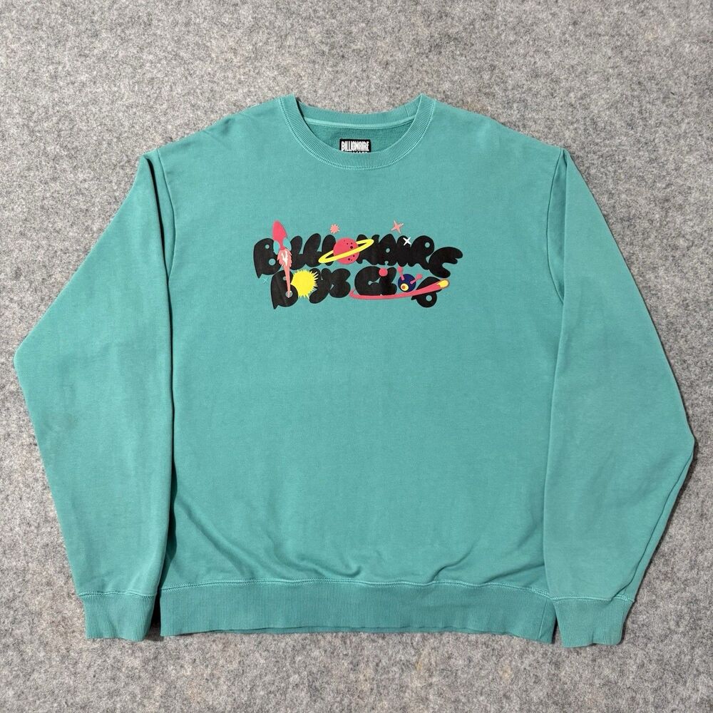Billionaire Boys Club BBC Crewneck Sweatshirt Fleece Sz 2XL Seafoam Green Space